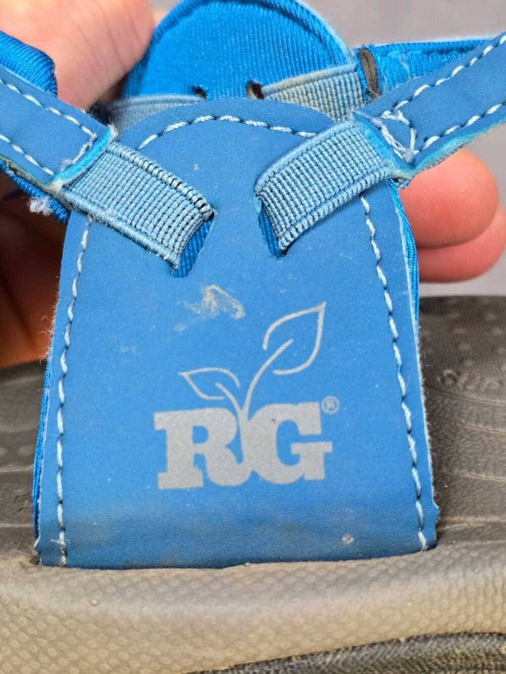 RealTree RG Blue & Gray Womens 7.5 Strappy Sandals With Arch Support - Picture 2 of 7